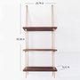 Hanah Home Estantería de pared Aa041 v2, madera de abeto, nogal